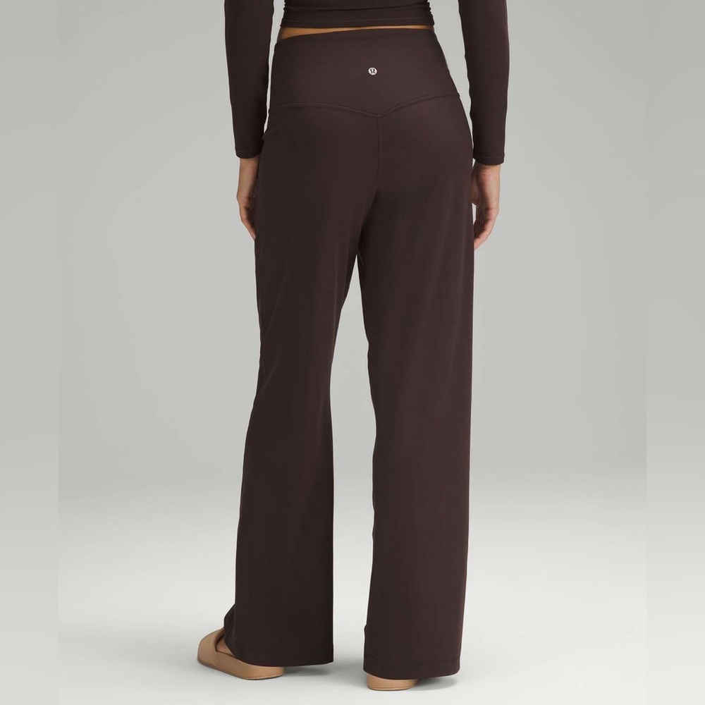 Lululemon Align High-Rise Wide-Leg Flare Pant Short Espresso Brown 6